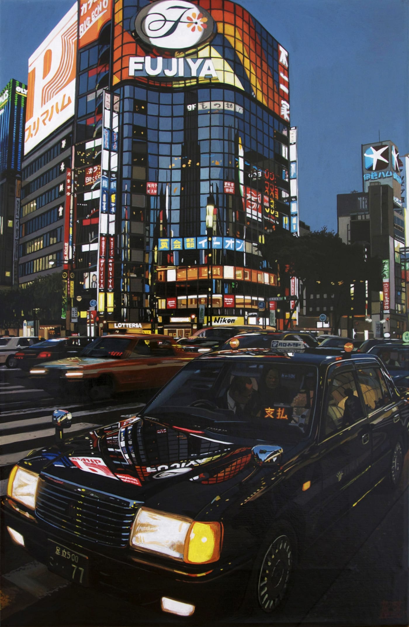 "Nighthawks/ Tokyo" Acrylic on canvas 46 x 30 cm
