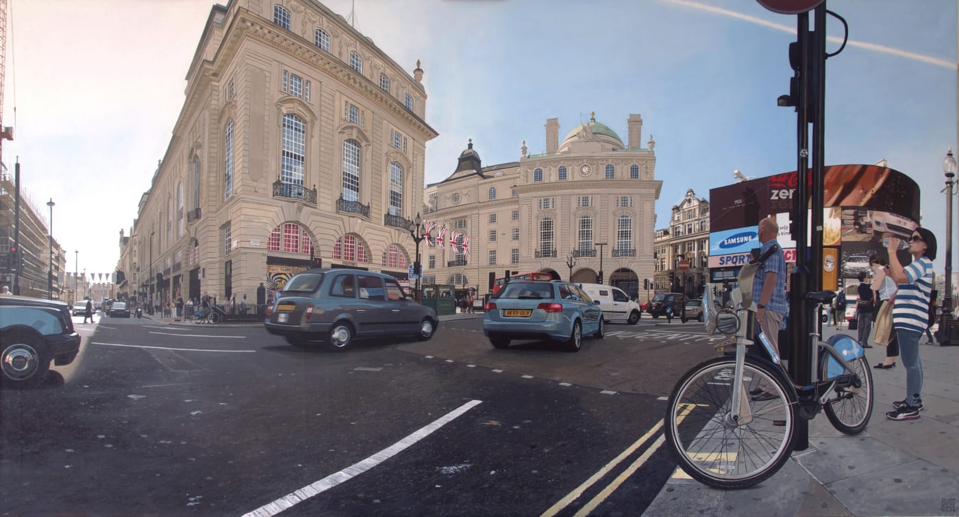 "Piccadilly Circus" Acrylic on canvas 100 x 180 cm