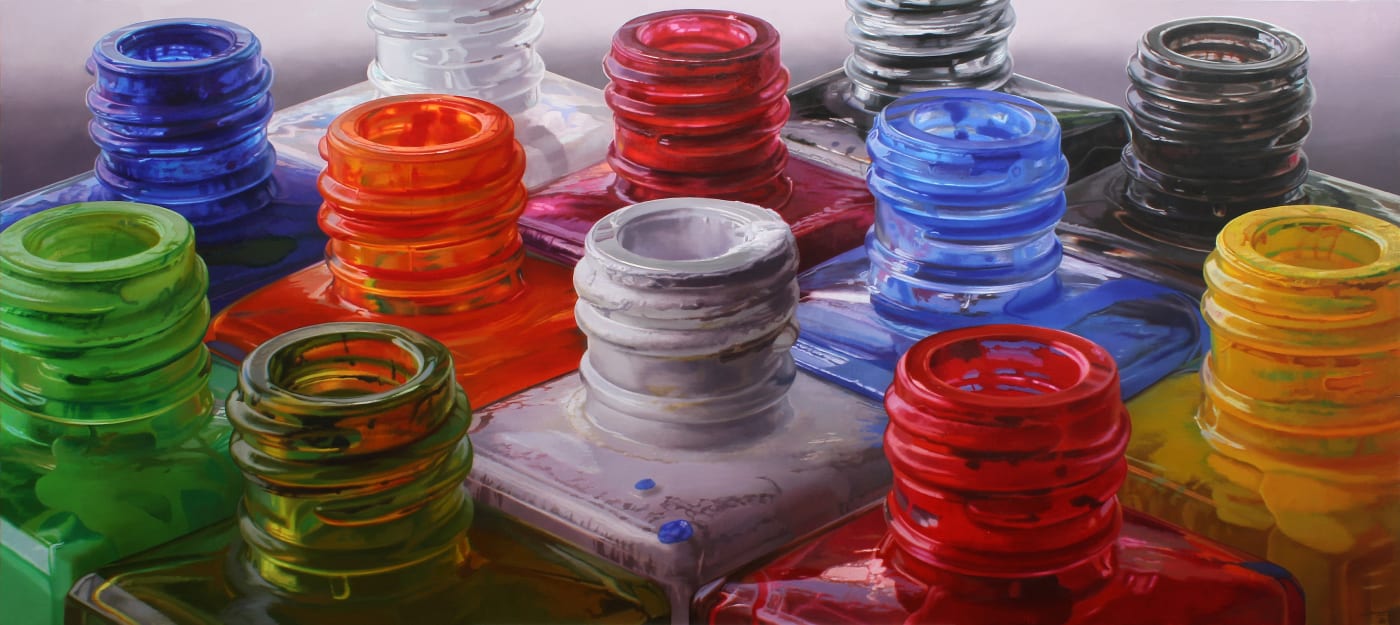 Colours VIII Oil on board 85 x 190 cm