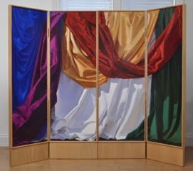 Folding Screens, 8 panels, 166 x 54 cm each leaf, oil on board, 2015