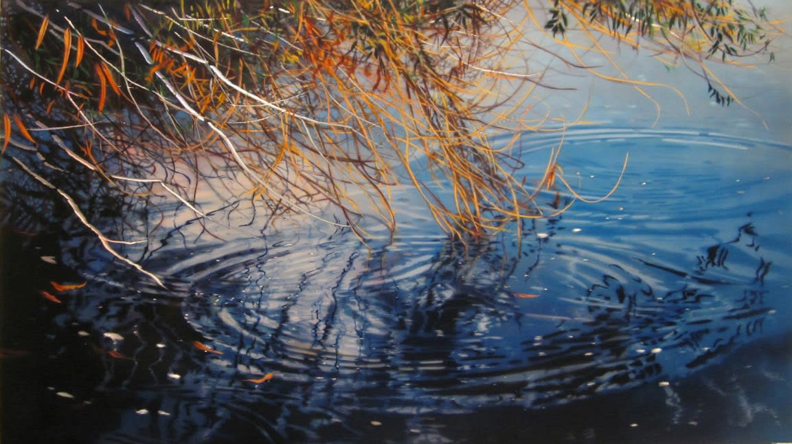 David Kessler "Wind Blown Bough" Acrylic and resin on abraded aluminum