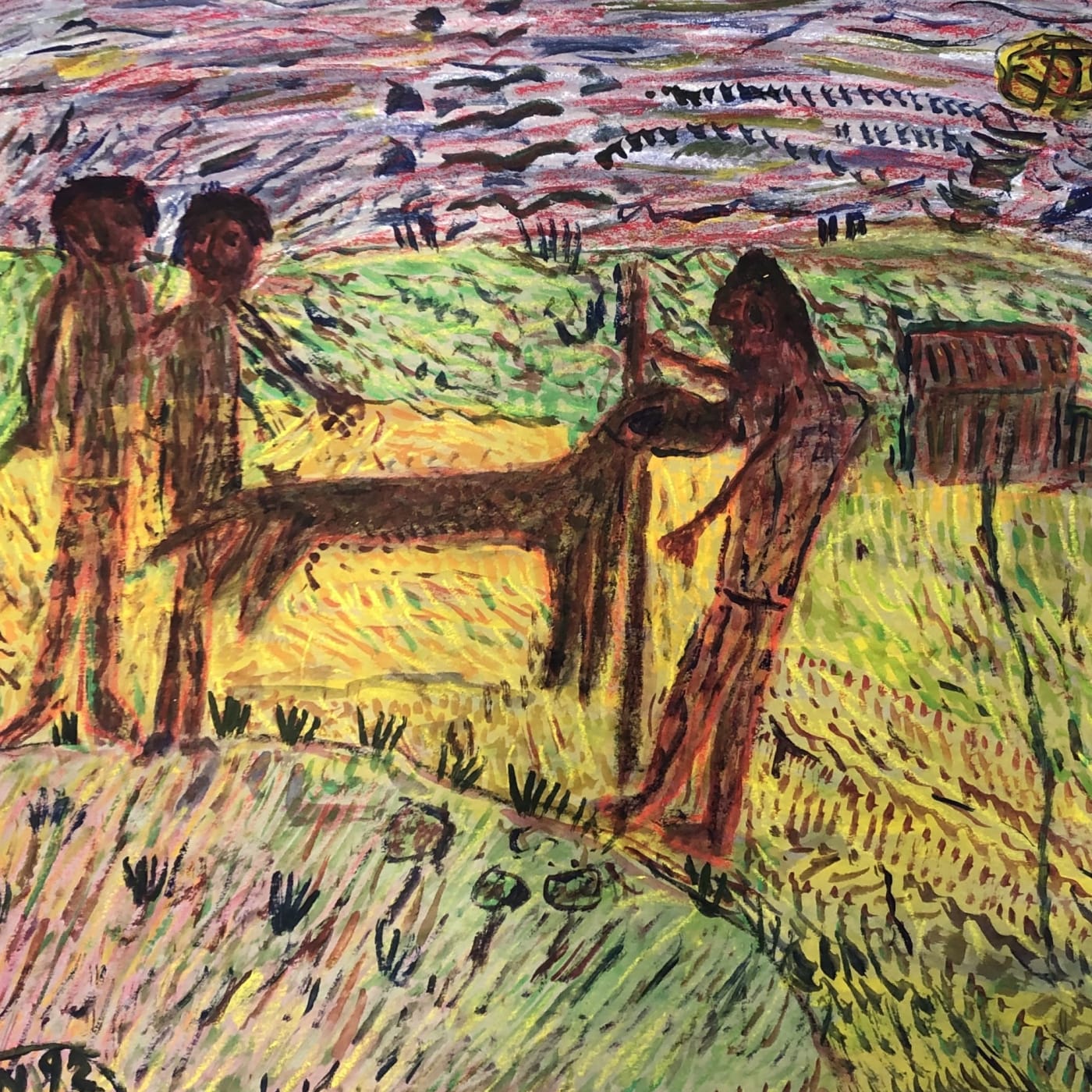 Aboriginal painter Shafique Uddin artwork from The Rebecca Hossack Art Gallery