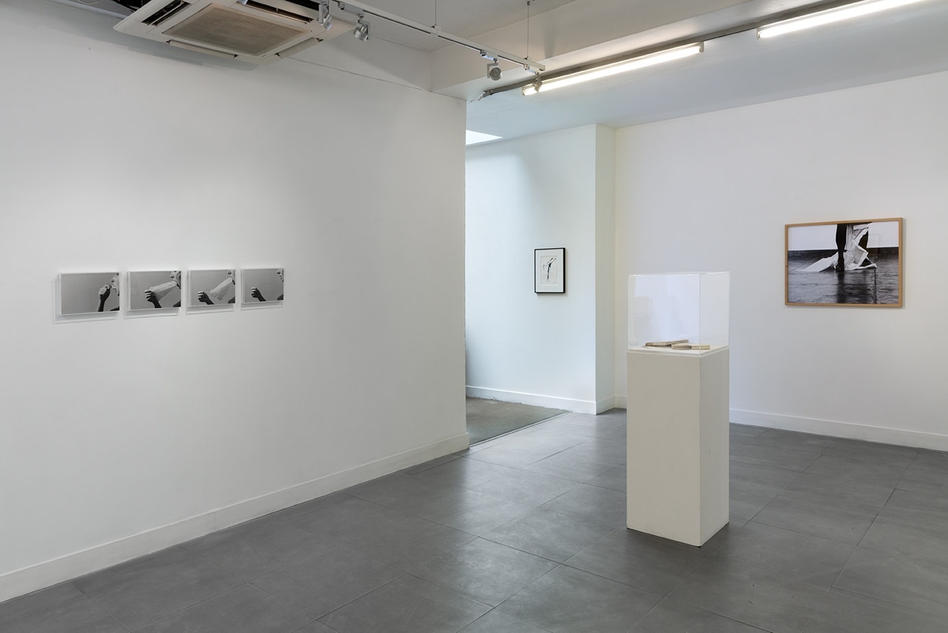 Installation view of "Helena ALMEIDA Desenhos Habitados / Inhabited Drawings" at Richard Saltoun Gallery (27 March - 22 May 2015)