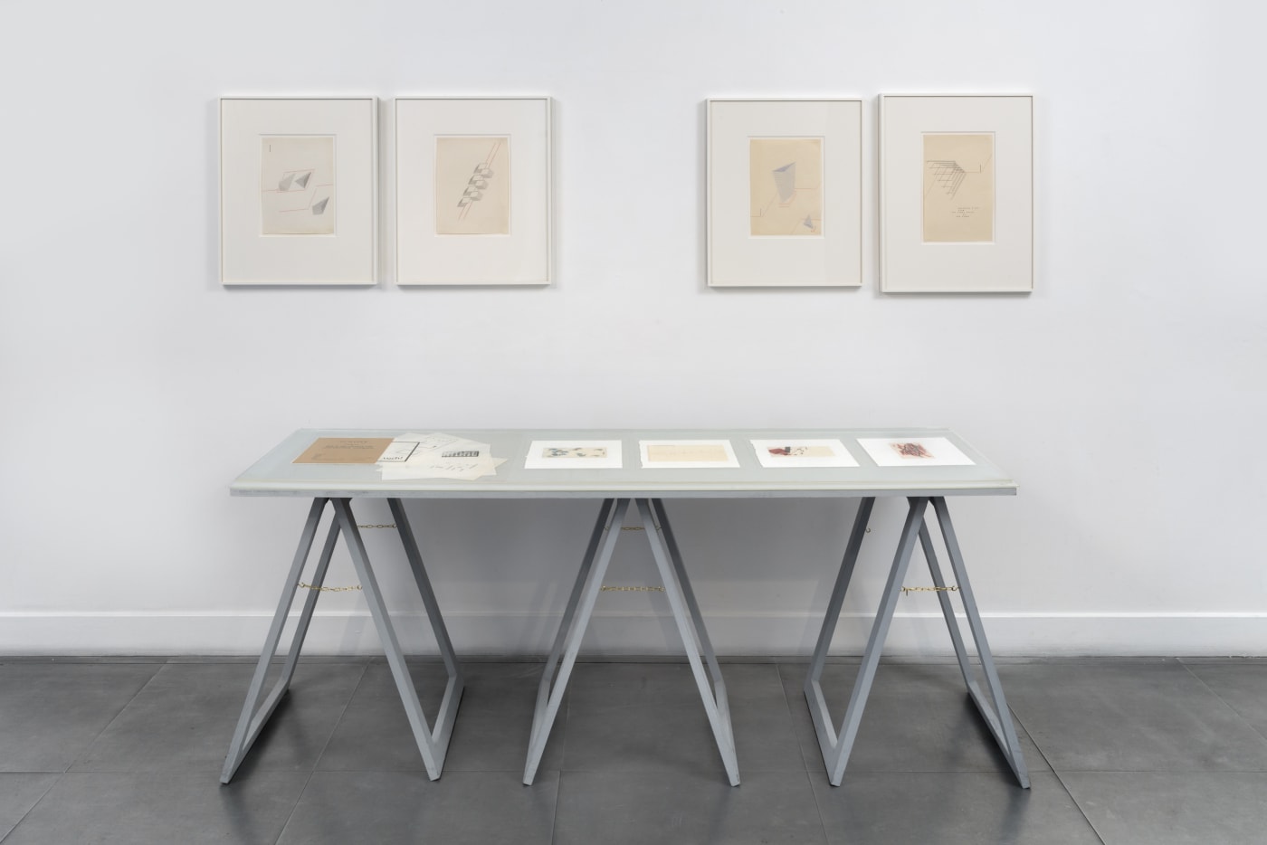 Installation view, Dom Sylvester Houédard: Typestracts Photo by FXP photography