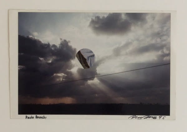 Paulo BRUSCKY 1949 - Surreal Sky Scene, 1995 Signed and dated on the front C-print collaged on postcard 11 x 16.5 cm (PAB012)