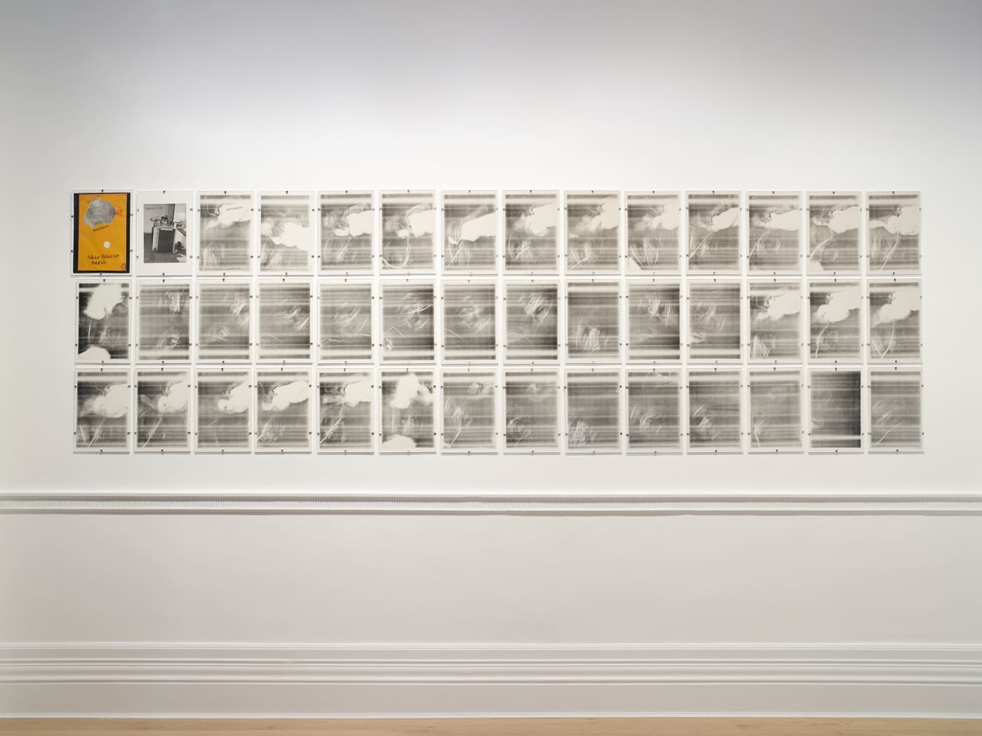 Paulo BRUSCKY 1949 - XEROPERFORMANCE, 1980 Collaged envelope, 1 gelatin silver print and 40 xerographs 32 x 21.5 cm (each) (PAB036)
