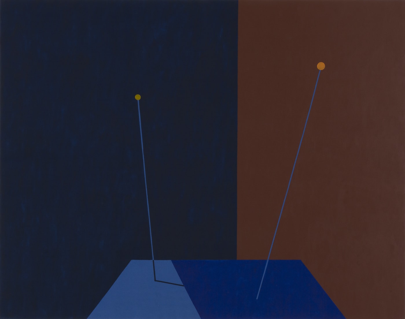 Manuel Caldeira Untitled, 2018 Acrylic on colored fabric 110.5 x 140 x 4 cm