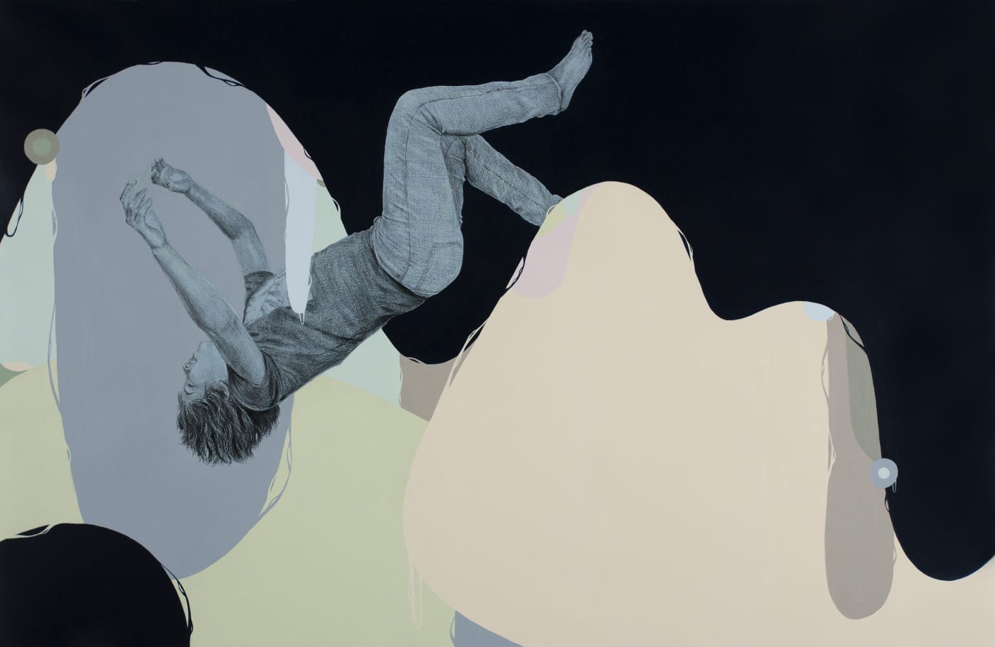 Artwork image: Fernando Andrade, Suspended Thoughts: Dysphoria, 2021, Graphite and acrylic on watercolor paper, 22 x 34 in 55.9 x 86.4 cm (7351)