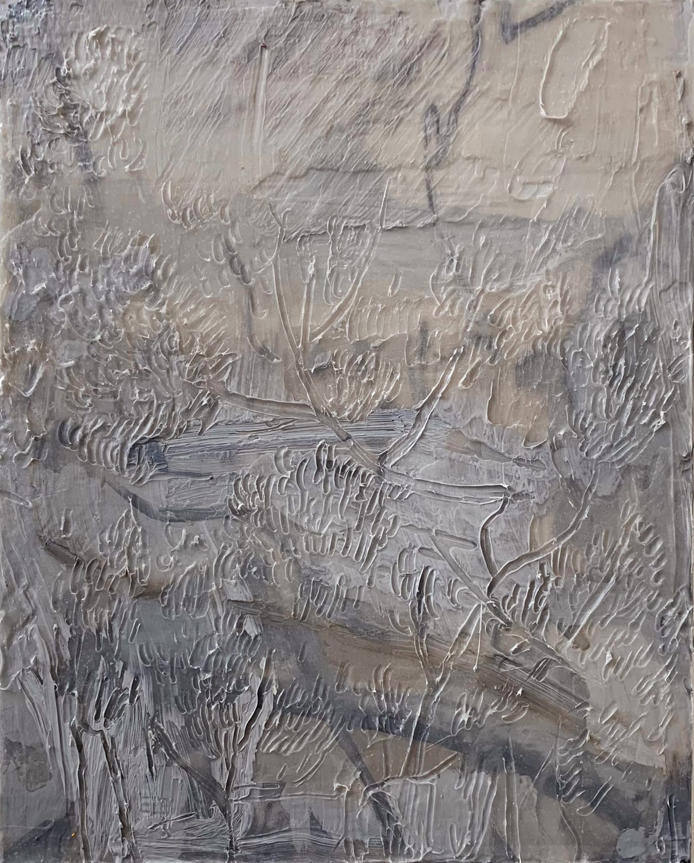 Ricardo Cabret Sin titulo, 2021 Polymers and acrylic on panel 20 x 16 in 50.8 x 40.6 cm