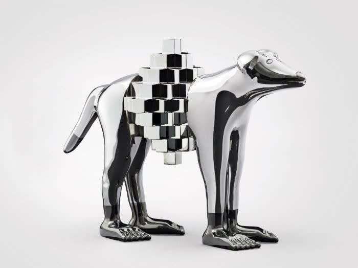 Pedro Friedeberg Euclides el perro, 2016 Silver 9.9 x 4.5 x 13 in 25 x 11.5 x 33 cm