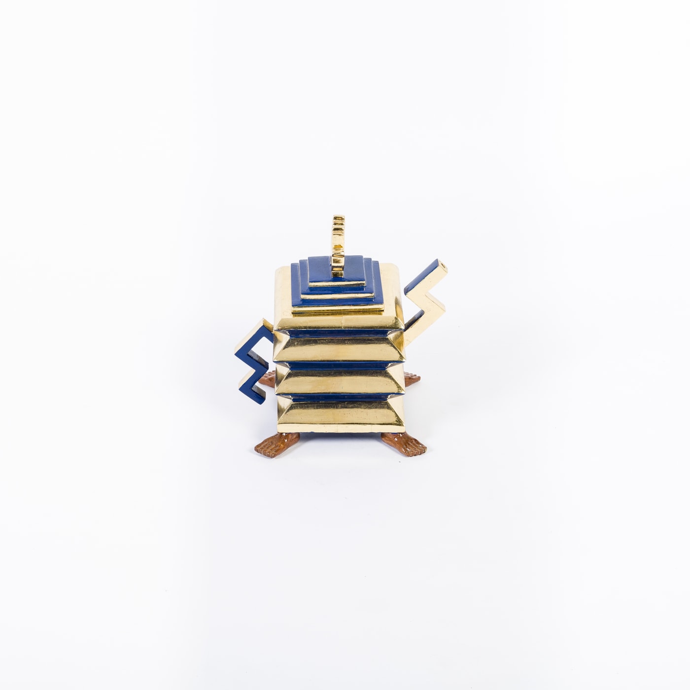 Pedro Friedeberg Cafetera zigzagueante, 2012 Carved, polychrome wood and gold leaf 12.5 x 9.1 x 12.1 in 32 x 23 x 30.5 cm