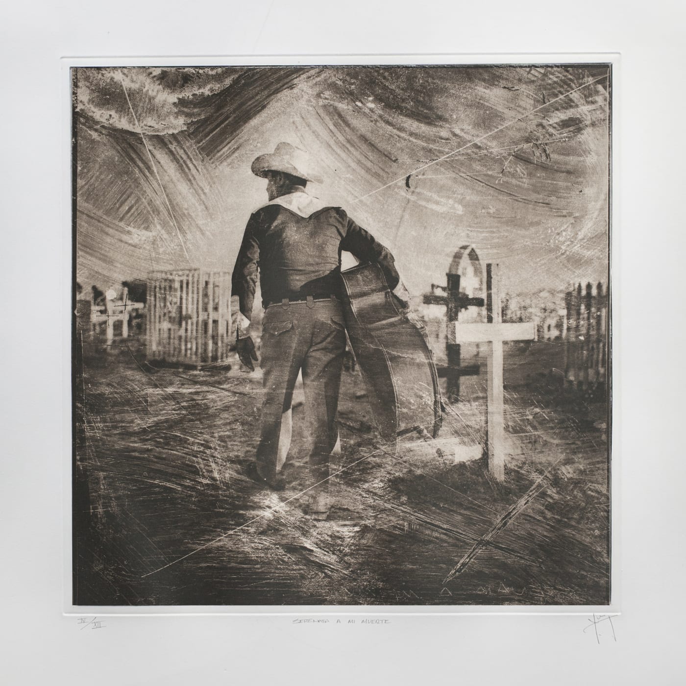 Joel Salcido, Serenata A Mi Muerte, 2011 Photogravure 15 x 15 in, 38.1 x 38.1 cm, AP
