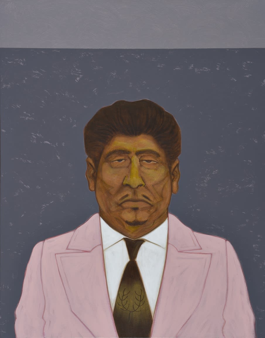 César A. Martínez Veterano, 2021 Acrylic on Cotton Drill 28 x 22 in 71.1 x 55.9 cm
