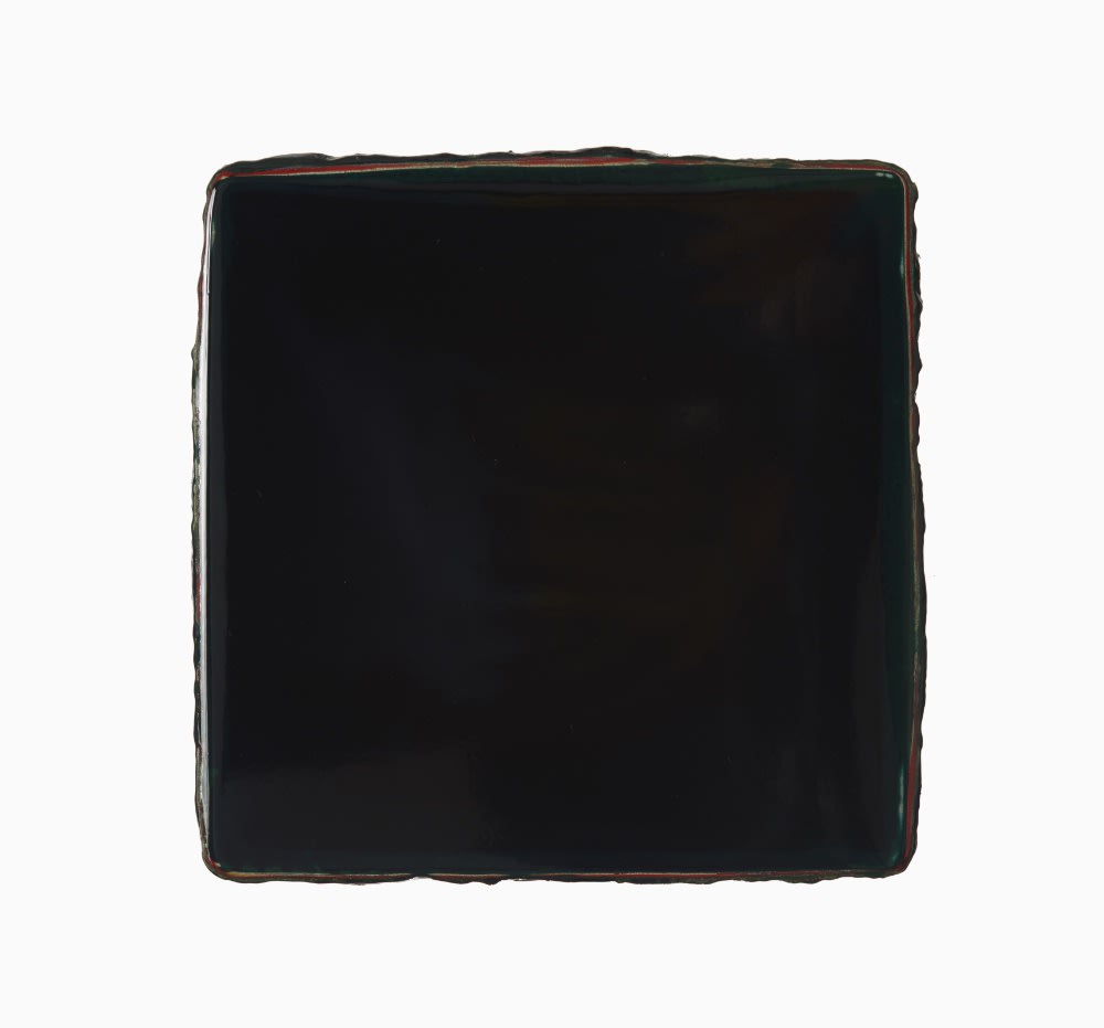 EMMANUEL BARCILON - UNTITLED - 2018 - VARNISH AND PIGMENT ON WOOD - 30 X 30 CM