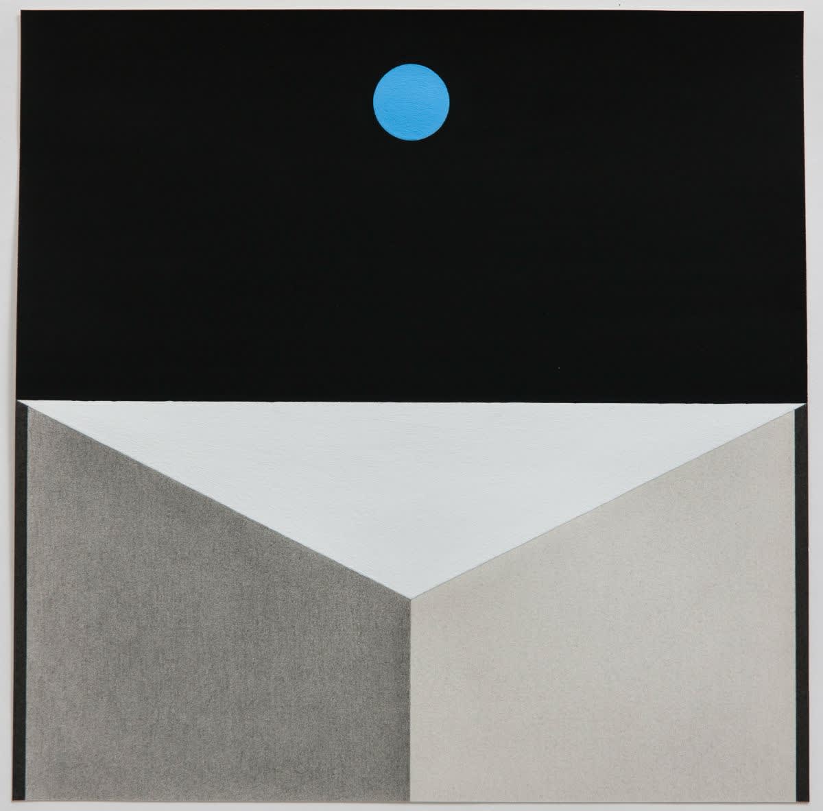 PETE SCHULTE - A LETTER EDGED IN BLACK - 2017 - GRAPHITE, GOUACHE AND INK ON PAPER - 38 X 38 CM