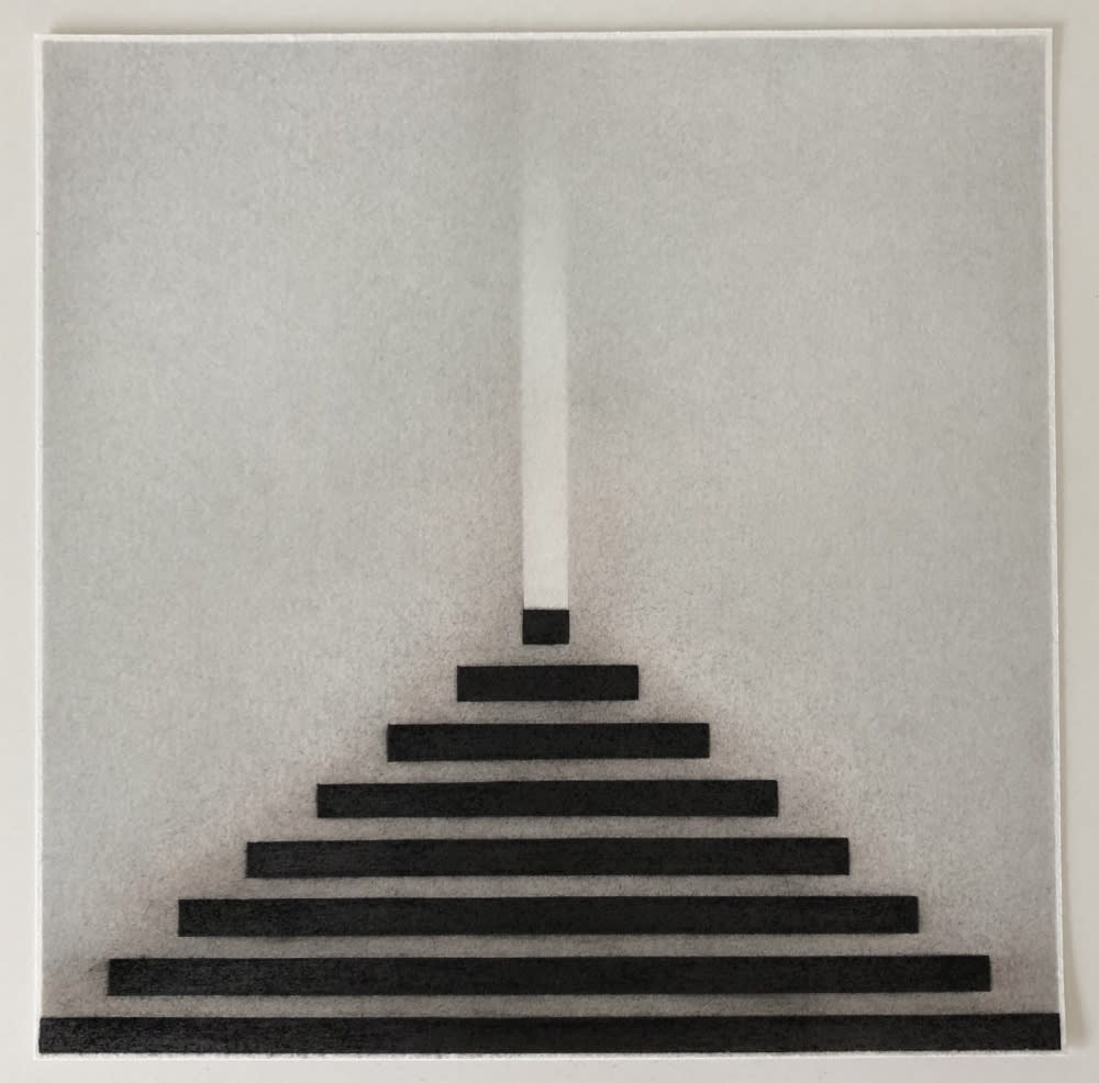 PETE SCHULTE - UNTITLED - 2018 - GRAPHITE AND PIGMENT ON PAPER - 28 X 28 CM