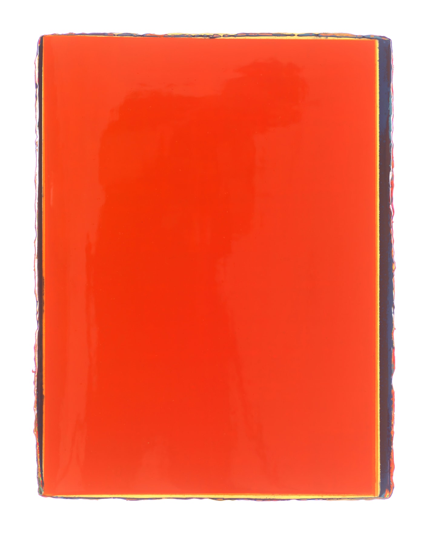 EMMANUEL BARCILON - UNTITLED - 2017 - VARNISH AND PIGMENT ON WOOD - 60 X 45 CM