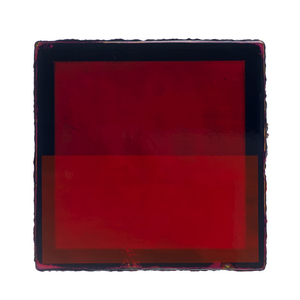 EMMANUEL BARCILON - UNTITLED - 2016 - VARNISH AND PIGMENT ON WOOD - 50 X 50 CM