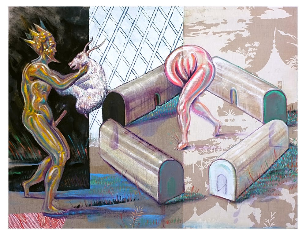 DANIEL HOROWITZ - UNIQUE EUNUCH - 2017 - OIL ON CANVAS - 76 X 100 CM