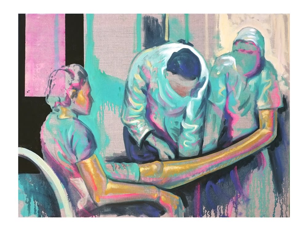 DANIEL HOROWITZ - WHAT DELIGHT! WHAT PAIN! - 2017 - OIL ON CANVAS - 60 X 80 CM