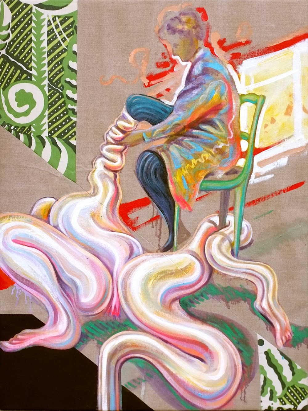 DANIEL HOROWITZ - SUPPLE AND THIN - 2017 - OIL ON CANVAS - 100 X 76 CM