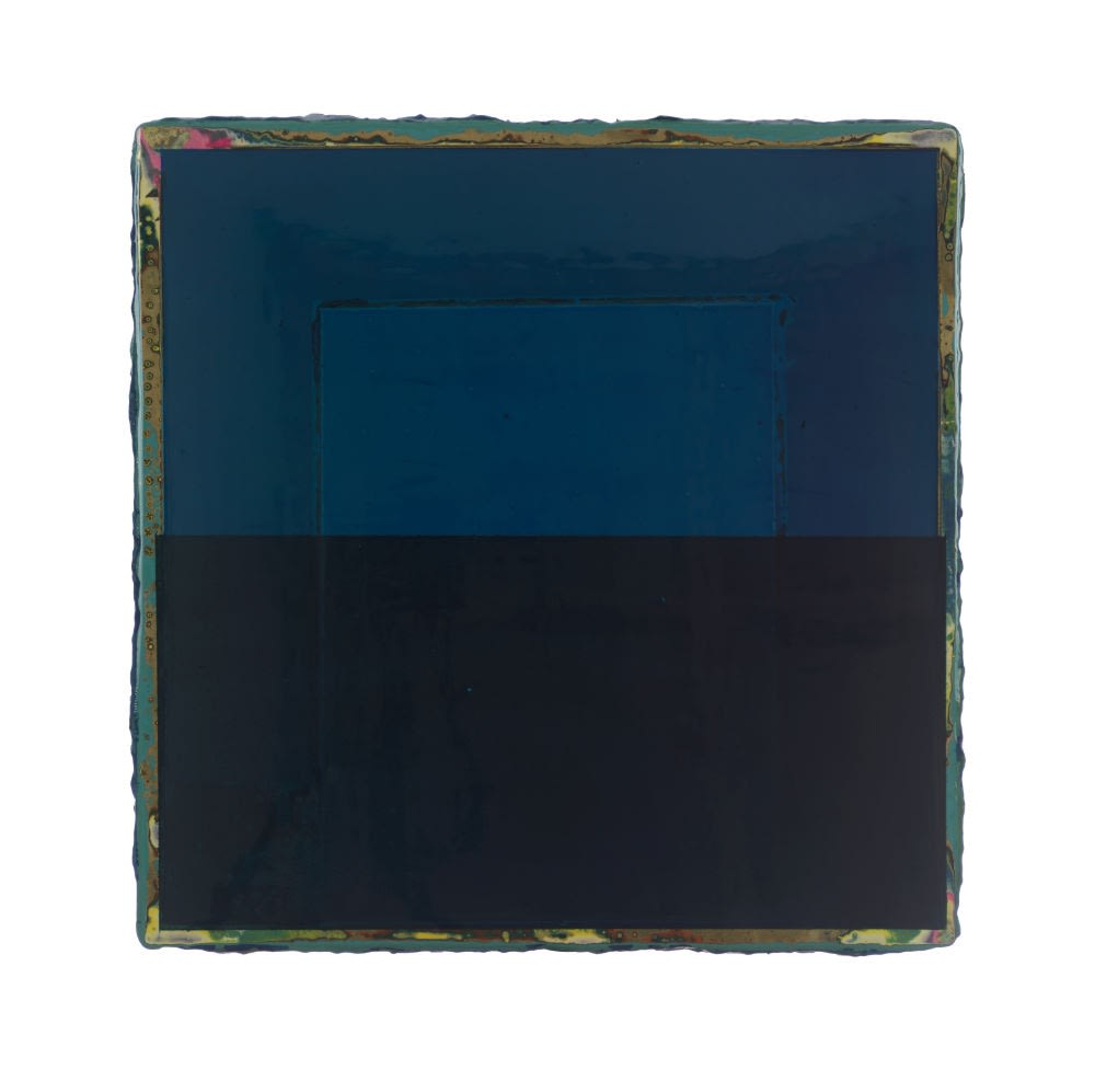 EMMANUEL BARCILON - UNTITLED - 2016 - VARNISH AND PIGMENT ON WOOD - 50 X 50 CM