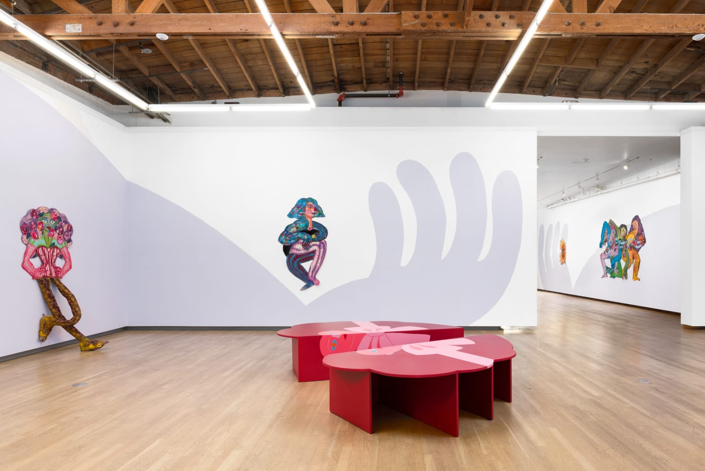Installation view, Maria A. Guzmán Capron, Pura Mentira, Shulamit Nazarian, Los Angeles, CA, May 27 – July 1, 2023.