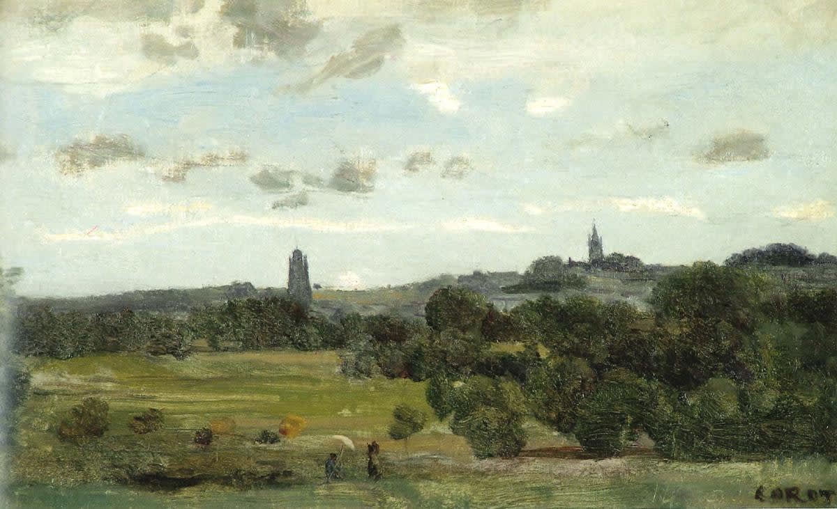 Jean-Baptiste Camille Corot (1796-1875) Vue de Saintes 1862 Courtesy Museum of Fine Arts, Liège