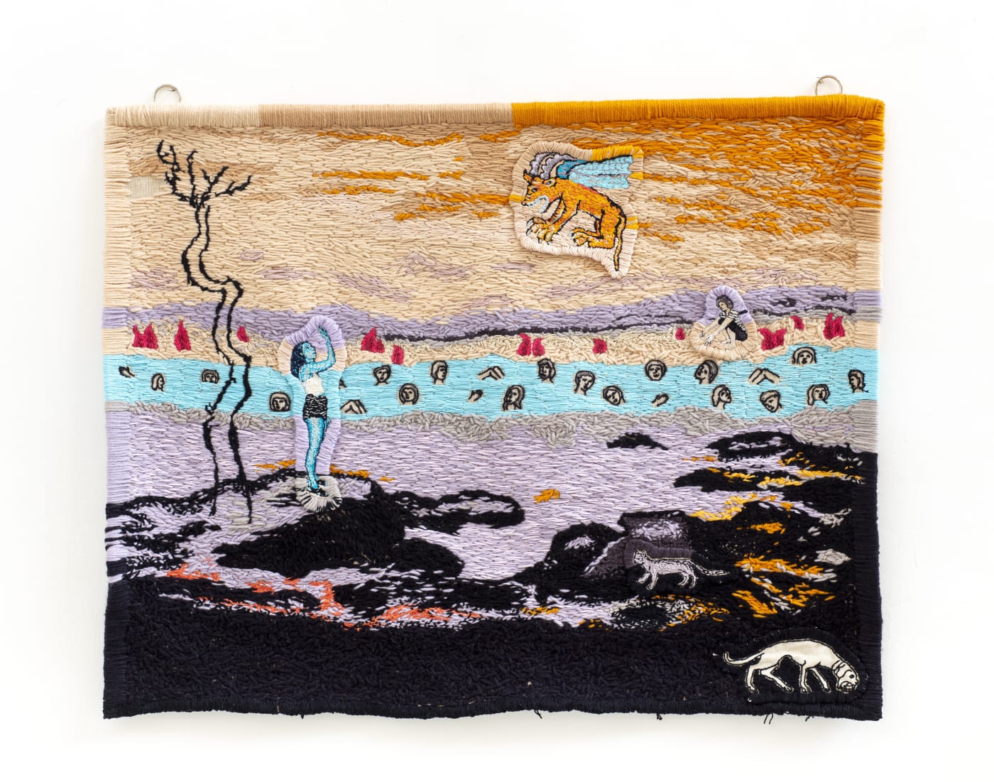 Angela Od Ela Não Tinha a Intenção de Agradar 2 2022 linha e lã sobre linhão 87 x 112 cm