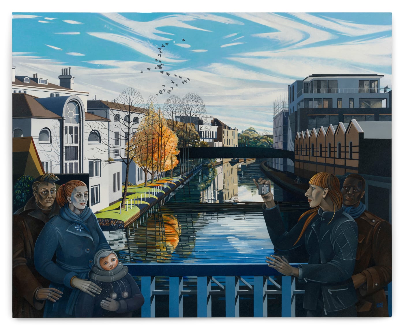 Caroline Coon Grand Union Canal at Ladbroke Grove: A view from the bridge, 2008
