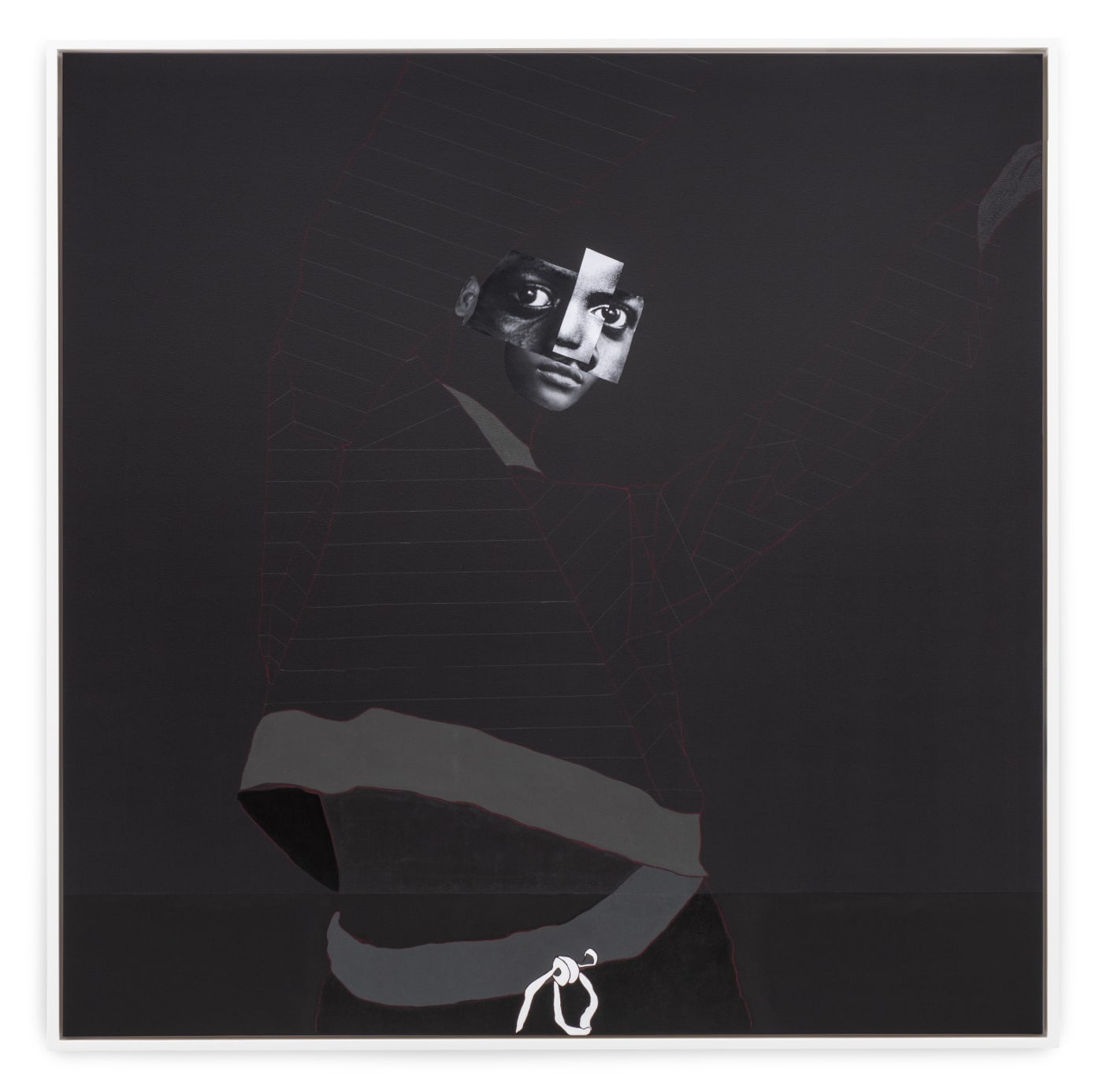 Deborah Roberts Girl with raised arms, 2022