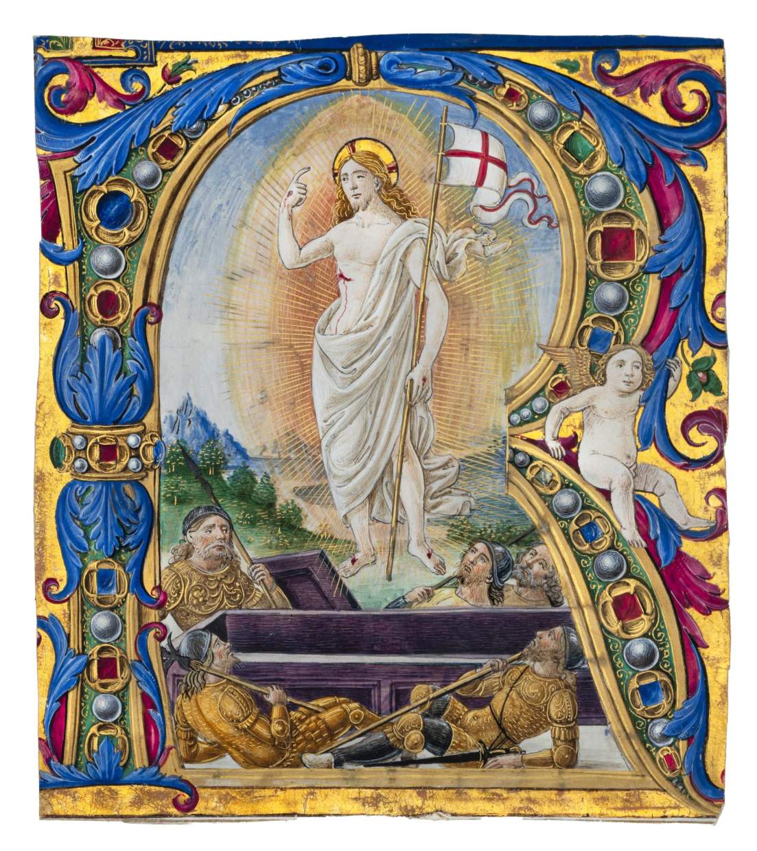 Splendid Resurrection Scene by Attavante degli Attavanti