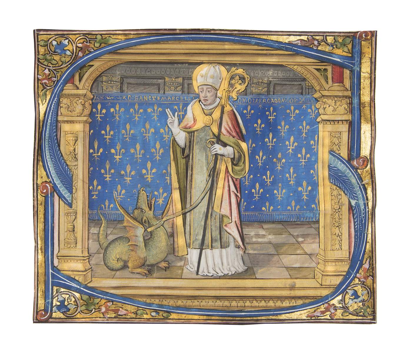 From the royal Gradual of King Louis XII – Saint Marcel and his Dragon