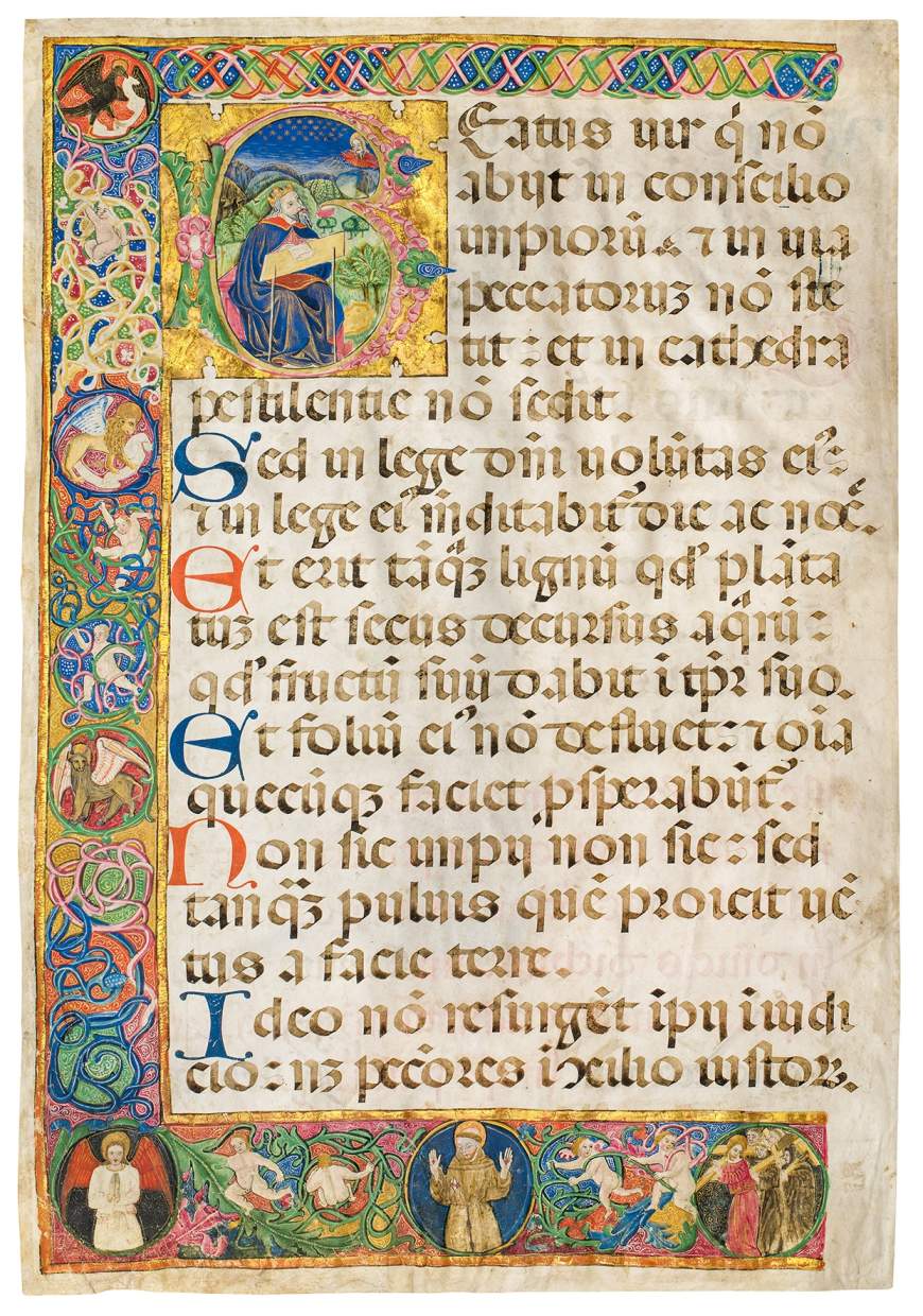 David writing before God – in bold colours