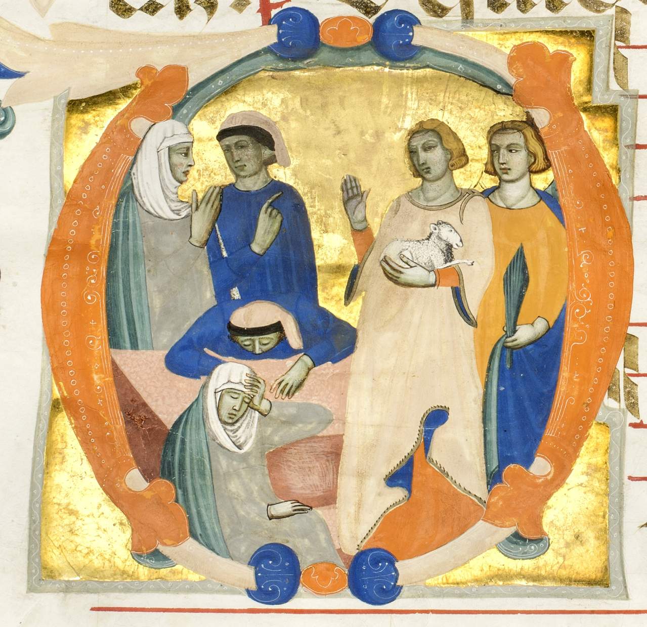 St. Agnes appearing to her parents