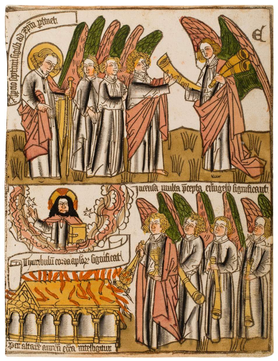 Rare Blockbook Leaf – Opening of the Seventh Seal