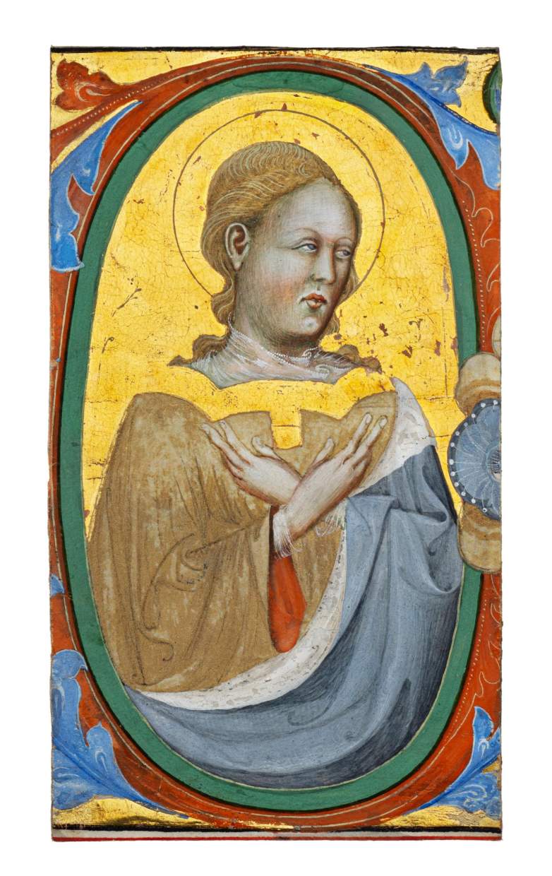 Golden Saint: An exquisite Female Figure by the Master of the Murano Missal