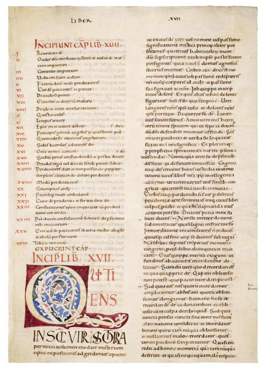 Decorated initial Q