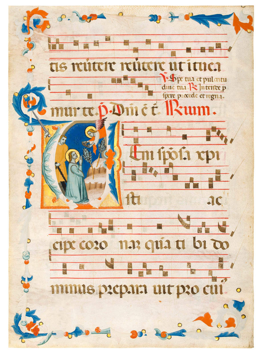 Virgin saint crowned