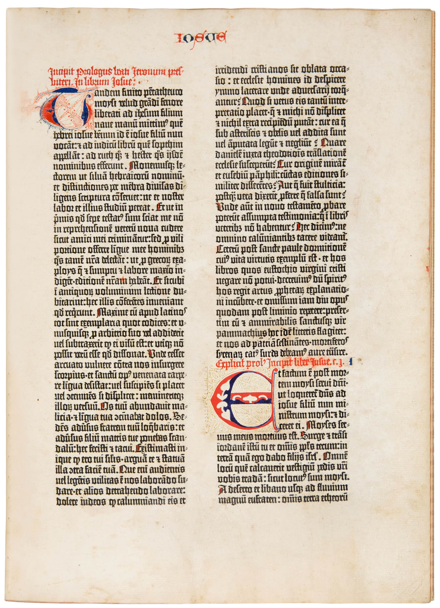 The Gutenberg Bible: Book of Joshua.