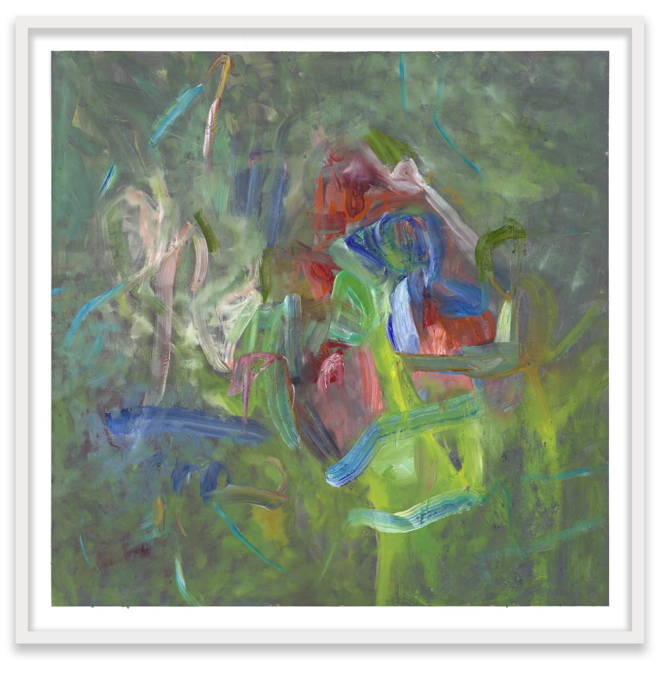 “The paintings have no fixed points of orientation. Everything is mutable and fluid. Nevertheless, a long temporality appears. It is...