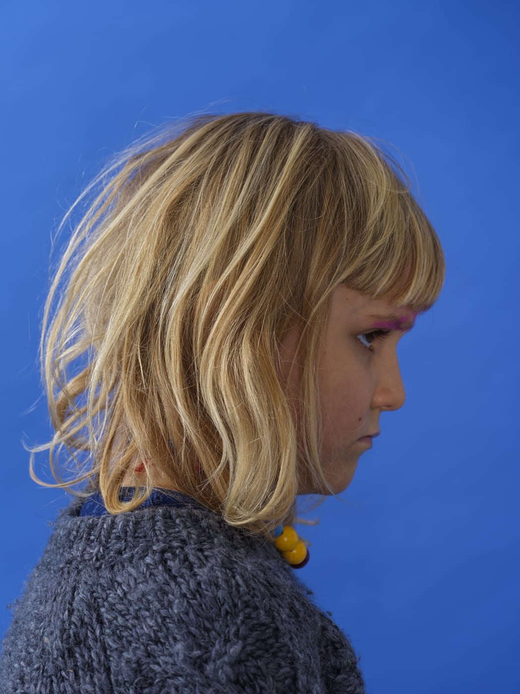 Jumbled Alphabet, a series of photographic works, hint at training tools for children learning to read. The standard portrait of...