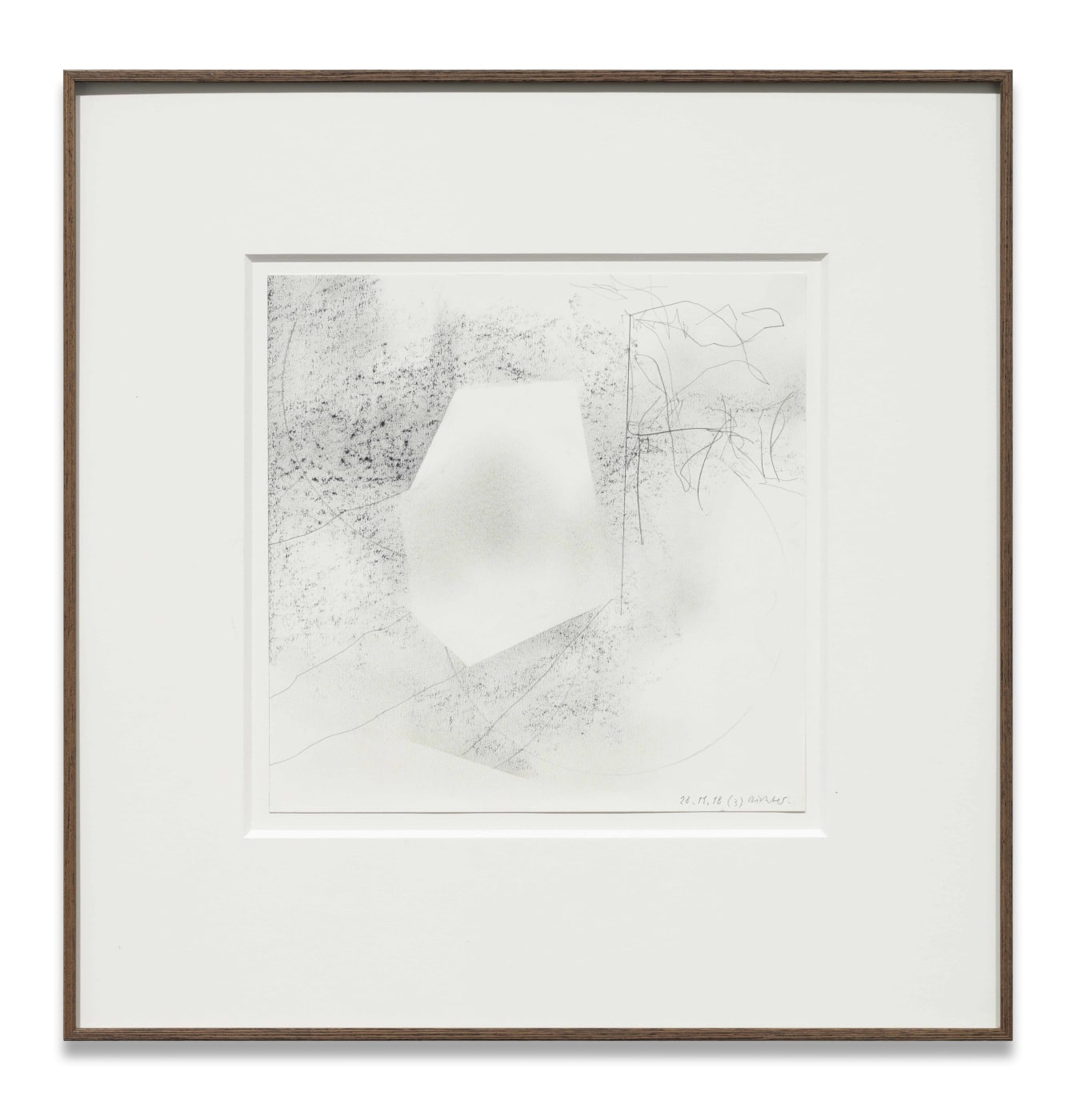 A framed Gerhard Richter drawing