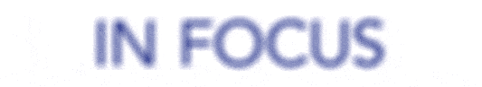 an animated gif of the words In focus