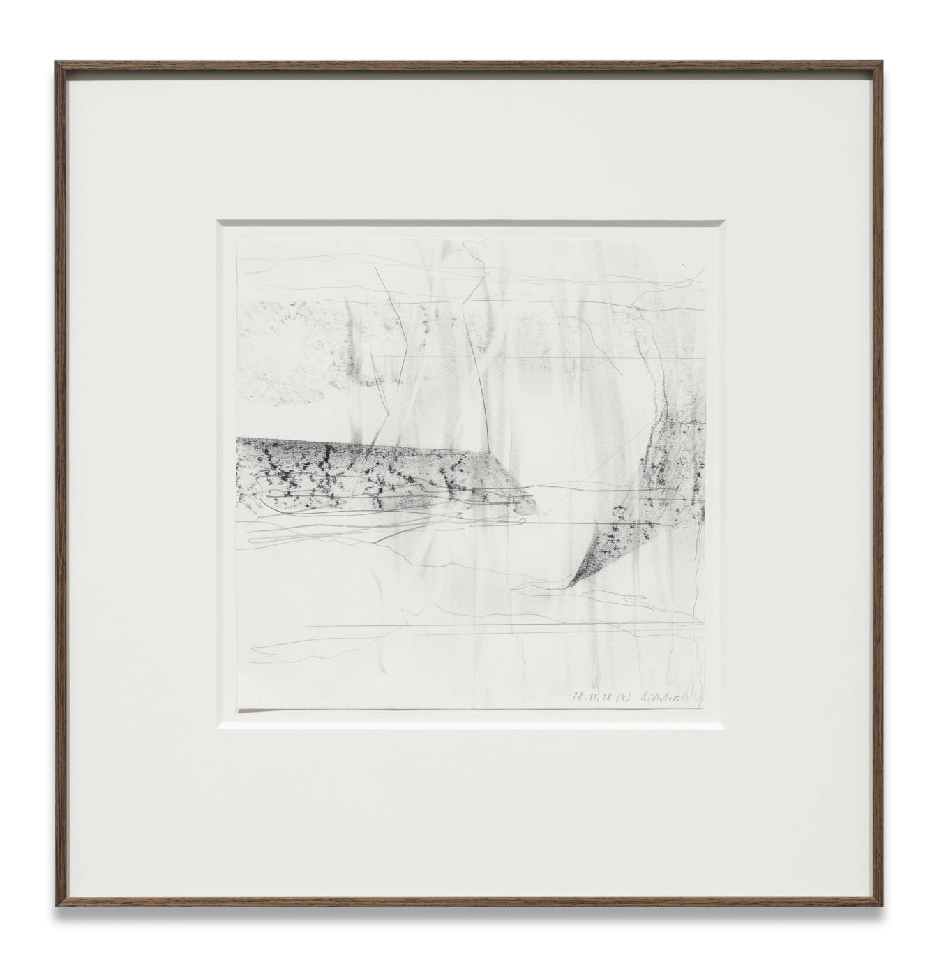 A framed Gerhard Richter drawing