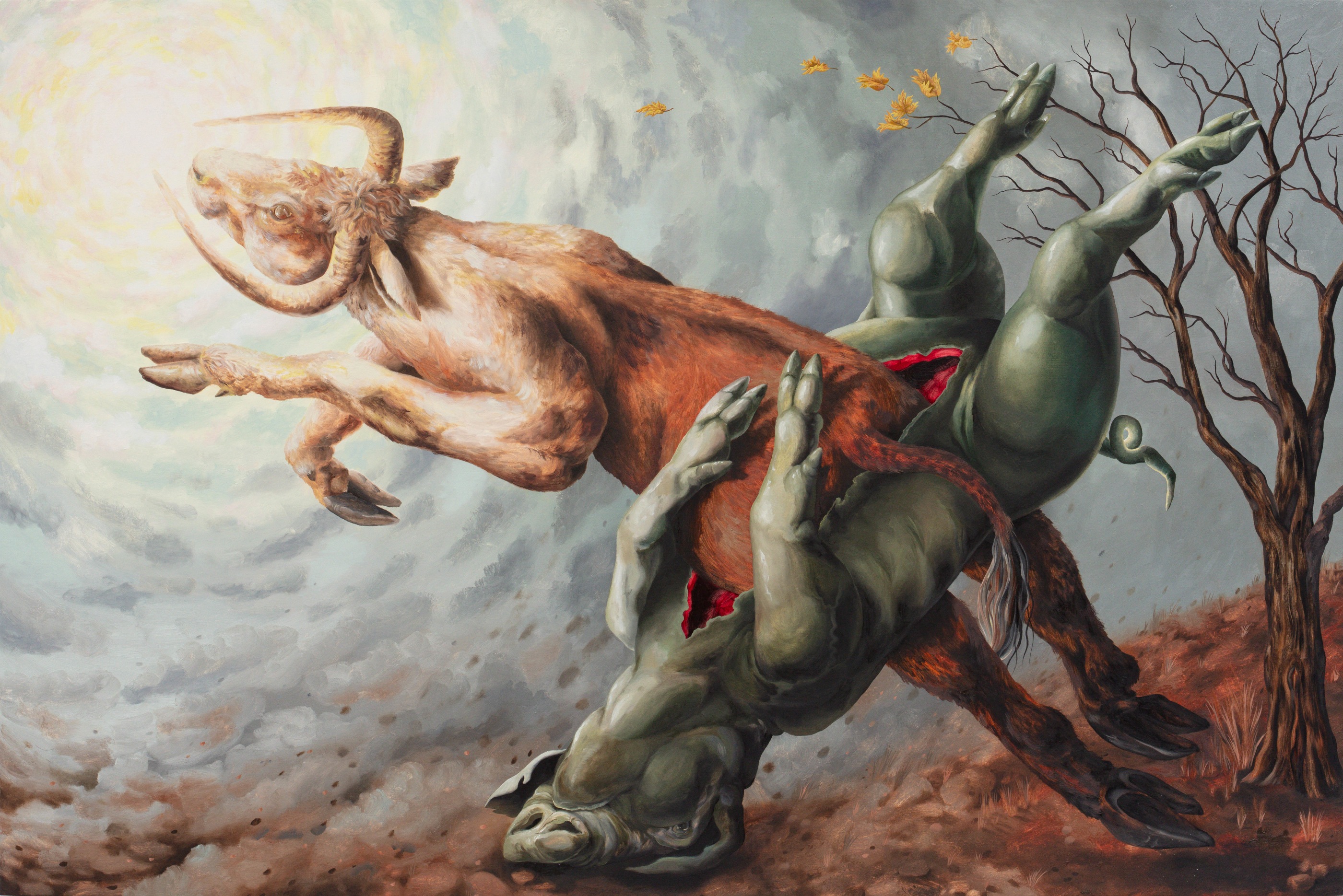 Kat Lyons, Hiemal Arc, 2023. Oil on canvas. 121.9 x 182.9 cm, 48 x 72 in