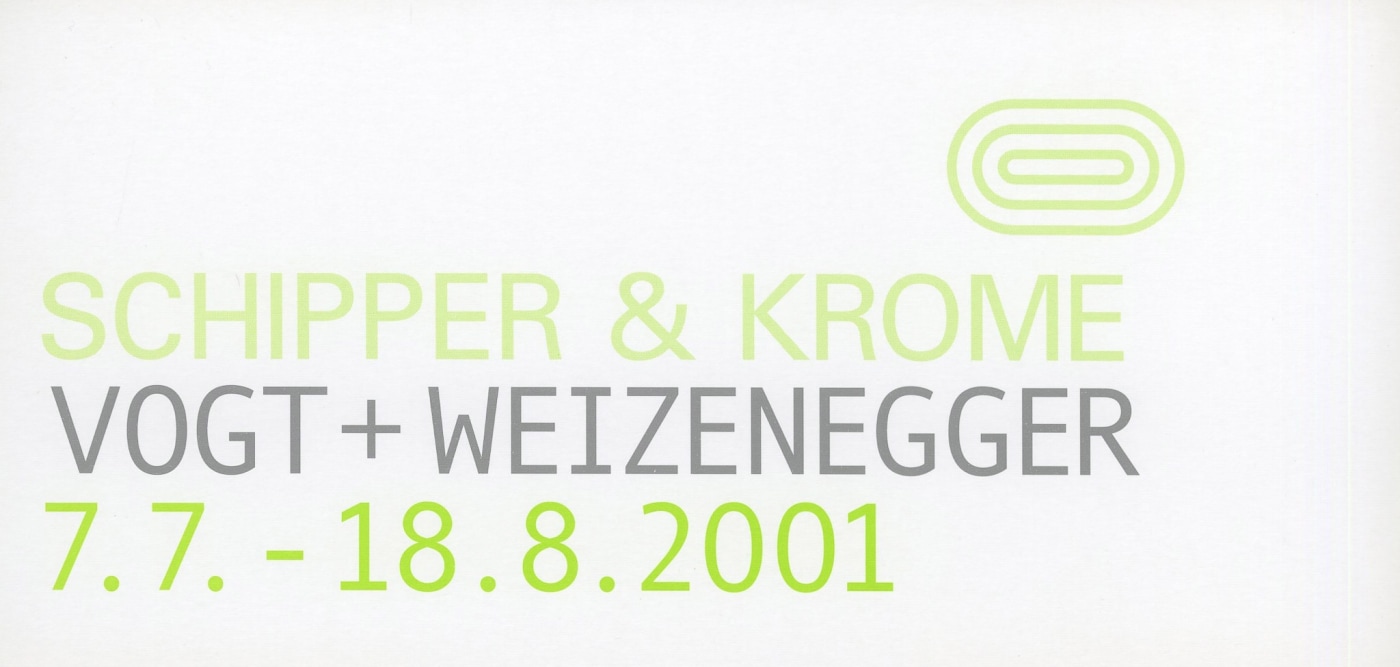 Vogt Weizenegger Jul Aug 2001 Exhibition Flyer