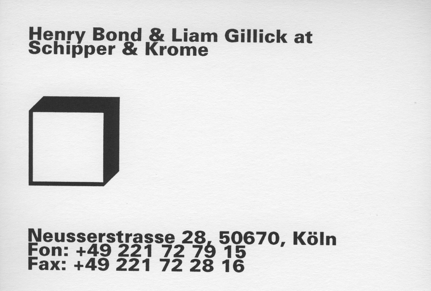 Front Work From The Document Series Jun Jul 1996 Exhibition Flyer