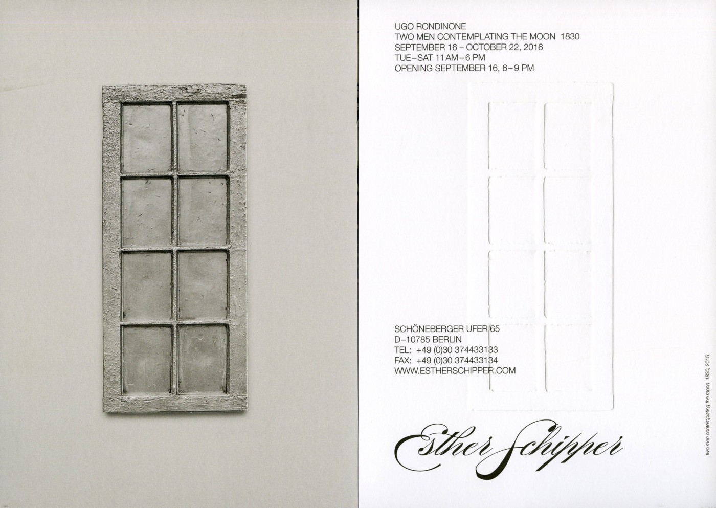 Two Men Contemplating The Moon 1830 Sep Oct 2016 Exhibition Flyer Front Back