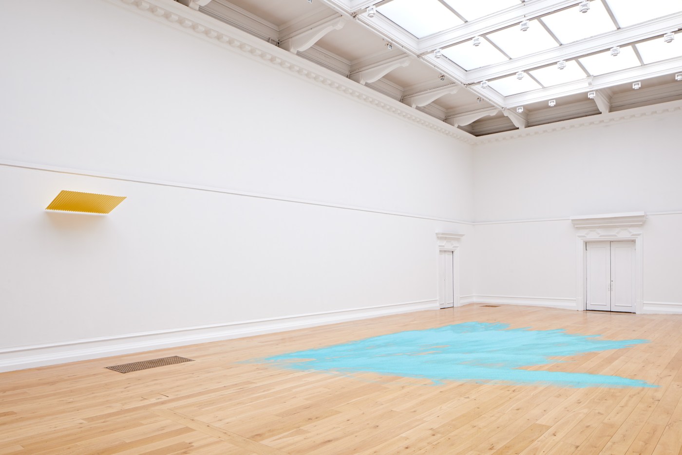 Installation View Of Untitled Blue Glitter 2015 Canicule 2 2011 15 Ann Veronica Janssens At Slg Photo Andy Stagg